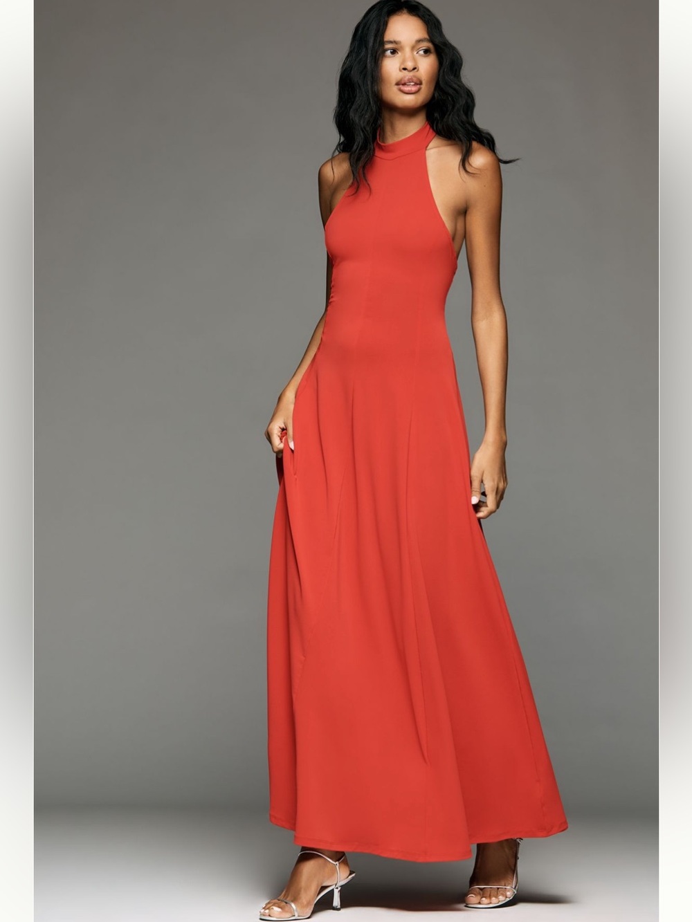 NWT Anthropologie Halter Open Back Maxi S - Picture 2 of 7